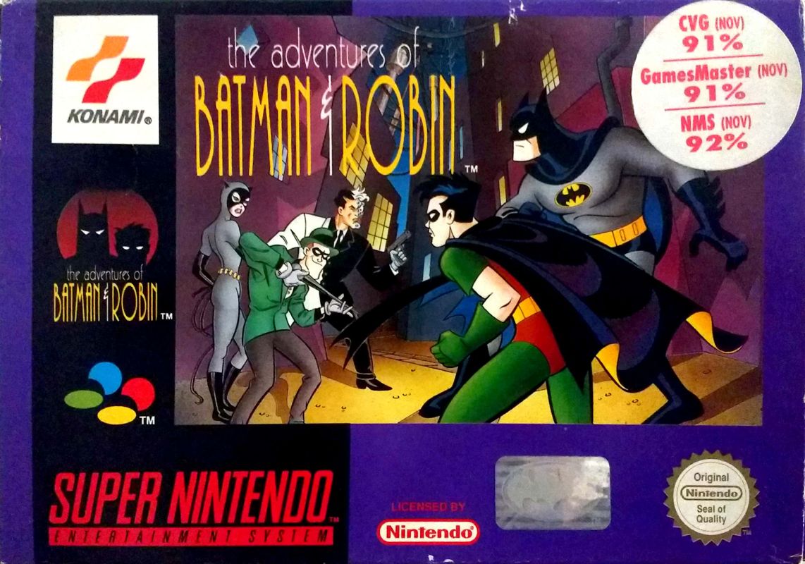 Adventures of Batman & Robin box art for Super Nintendo